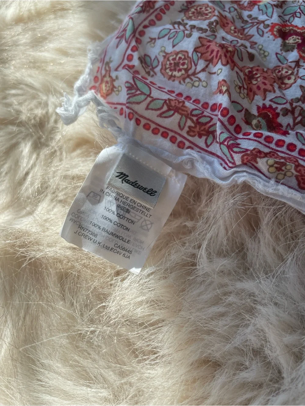 Madewell Floral Vintage Vibes Bandana with Frayed Edges